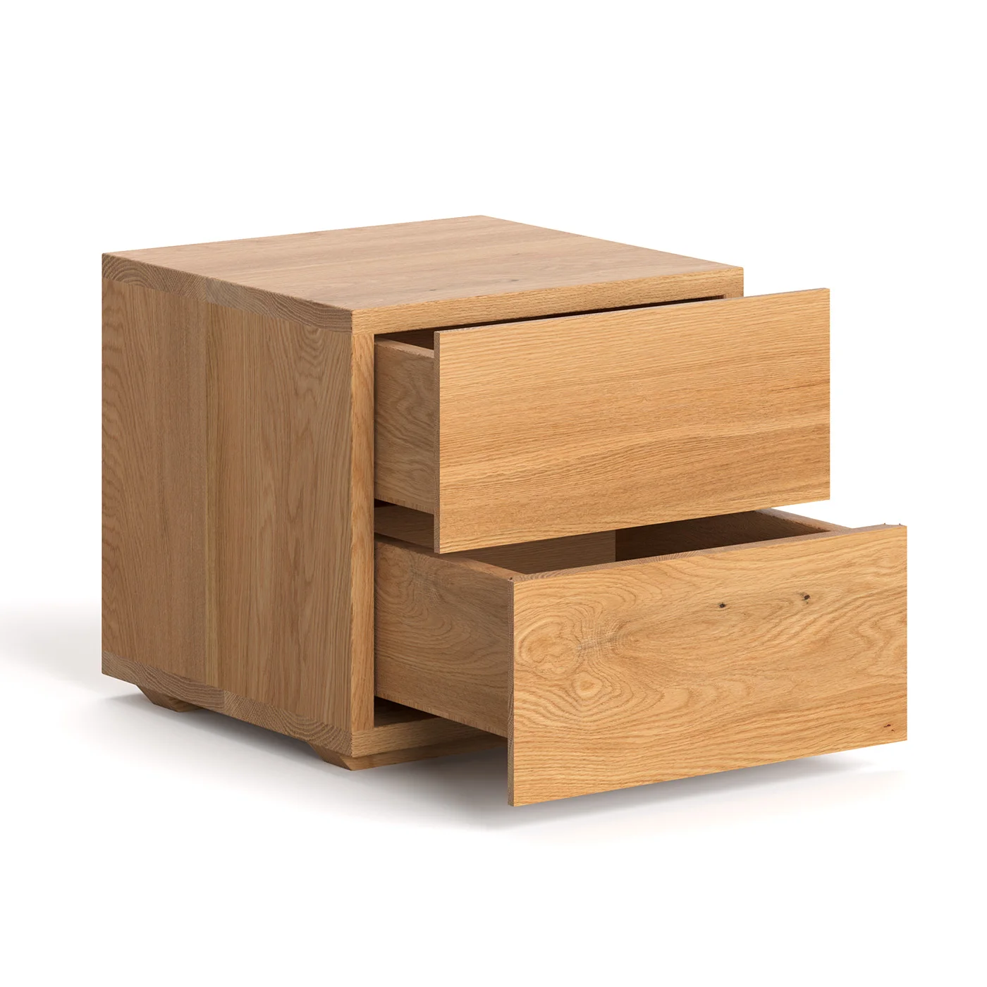 Cube-Nachtschrank aus Massivholz