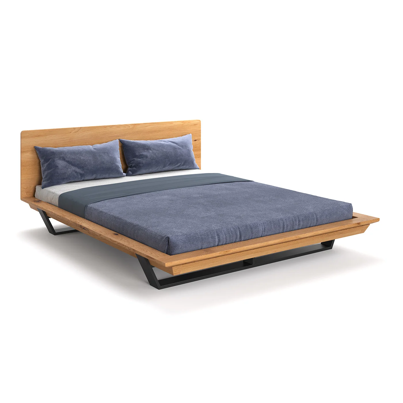 Nova-Slim-Bett aus Massivholz